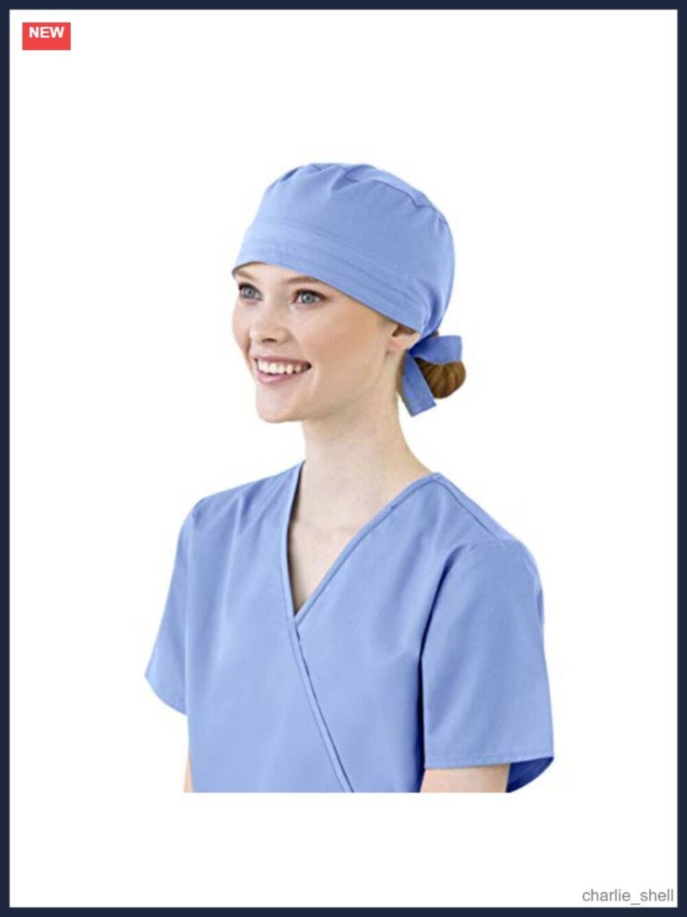 Unisex Tie Back Scrub Cap Polyester Cotton Medical Work Cap